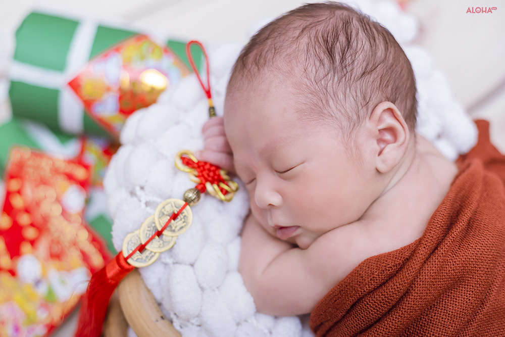 Chụp ảnh cho bé sơ sinh đón tết