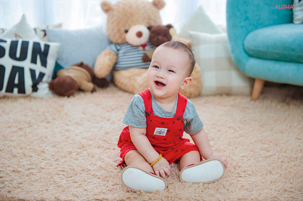 Chọn thời điểm lúc bé vui vẻ nhất để chụp